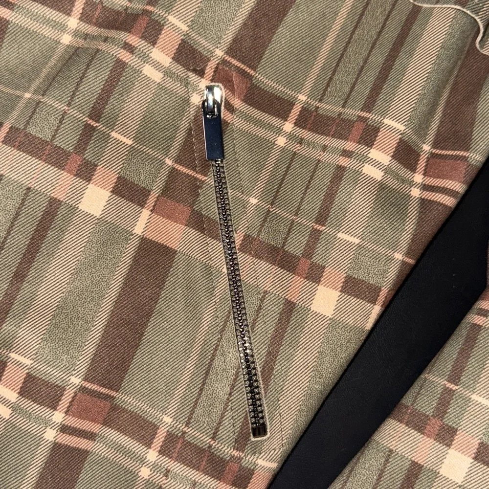 Kut from the Kloth Plaid Blazer - Olive, Brown and Tan - Picture 6 of 8
